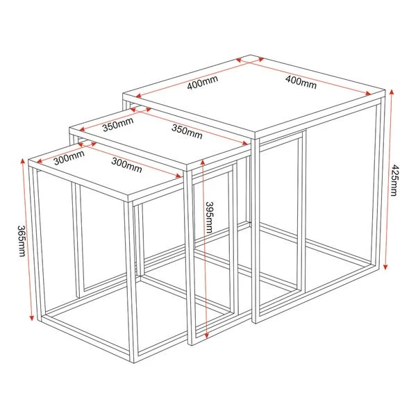 Seconique Charisma White High Gloss Nest of Tables Seconique Charisma White High Gloss Nest Of Tables -Harmony Furniture Store 1000097590 alt01
