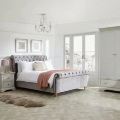 Dunelm Charlotte 4 Drawer Chest, Ivory -Harmony Furniture Store 1000133554 alt02