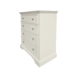 Dunelm Charlotte 4 Drawer Chest, Ivory -Harmony Furniture Store 1000133554 alt03
