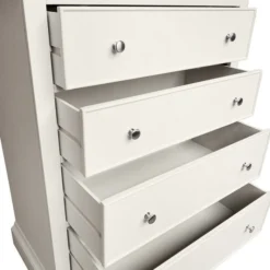 Dunelm Charlotte 4 Drawer Chest, Ivory -Harmony Furniture Store 1000133554 alt04