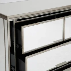 Dunelm Fitzgerald 5 Drawer Chest, Mirrored -Harmony Furniture Store 1000133581 alt04