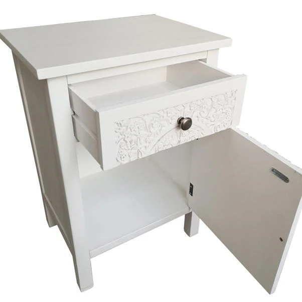 Dunelm Samira 1 Door & 1 Drawer Chest, White Dunelm Samira 1 Door & 1 Drawer Chest, White -Harmony Furniture Store 1000133599 alt02