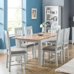 Julian Bowen Richmond Extending Natural Dining Table 4 Julian Bowen Richmond Extending Natural Dining Table -Harmony Furniture Store 1000136969 alt05