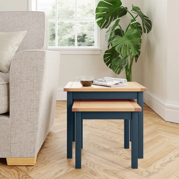 Dunelm Bromley Blue Nest of Tables Dunelm Bromley Blue Nest Of Tables -Harmony Furniture Store 1000152514 alt01