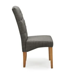 Dunelm Darcy Set Of 2 Dining Chairs Charcoal -Harmony Furniture Store 1000157947 alt02