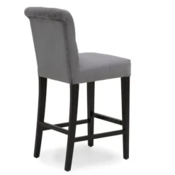 Dunelm Newbury Bar Stool Grey Velvet -Harmony Furniture Store 1000157976 alt04