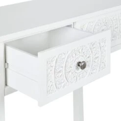 Dunelm Samira 2 Drawer Dressing Table, White -Harmony Furniture Store 1000162526 alt03