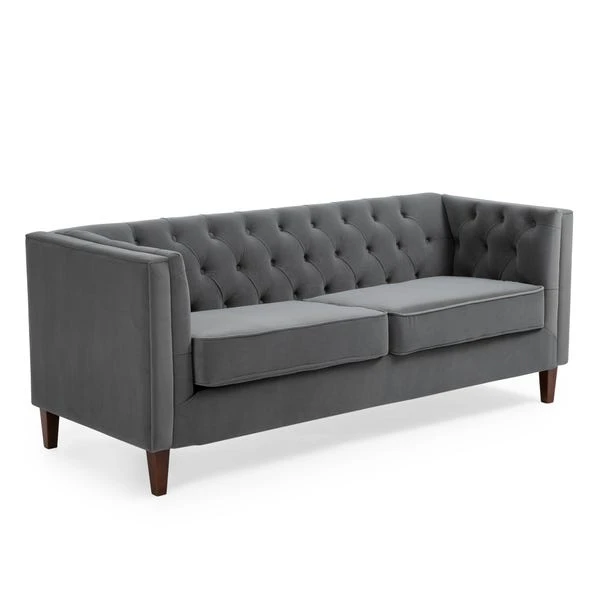 Kyoto Leah Velvet Chesterfield 3 Seater Sofa Kyoto Leah Velvet Chesterfield 3 Seater Sofa -Harmony Furniture Store 1000165596 alt02