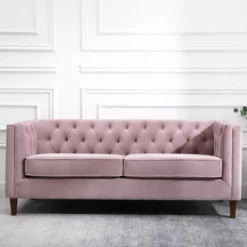 Kyoto Leah Velvet Chesterfield 3 Seater Sofa 5 Kyoto Leah Velvet Chesterfield 3 Seater Sofa -Harmony Furniture Store 1000165596 alt05
