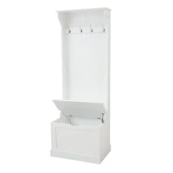 Lloyd Pascal Colonial White Tall Hallway Unit -Harmony Furniture Store 1000166493 alt02