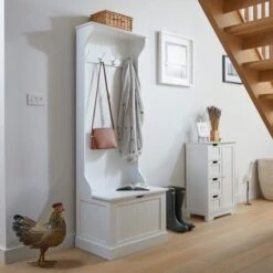 Lloyd Pascal Colonial White Tall Hallway Unit -Harmony Furniture Store 1000166493 alt03
