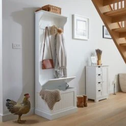 Lloyd Pascal Colonial White Tall Hallway Unit -Harmony Furniture Store 1000166493 alt04