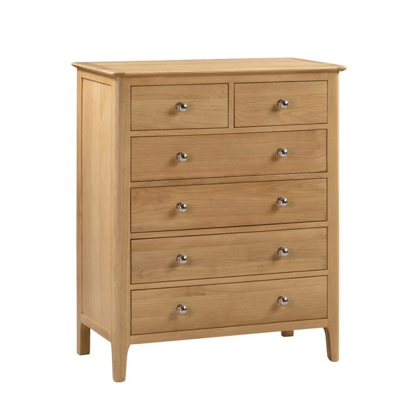 Julian Bowen Cotswold 6 Drawer Chest, Oak Julian Bowen Cotswold 6 Drawer Chest, Oak -Harmony Furniture Store 1000169820 alt02