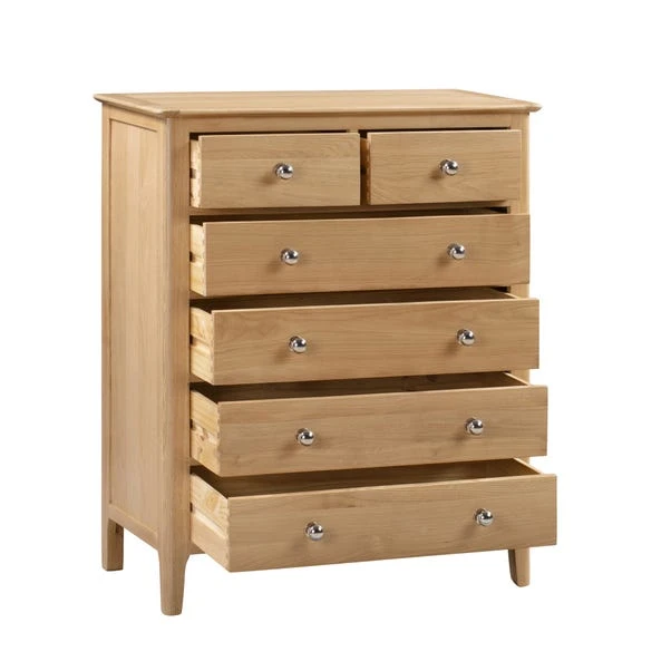 Julian Bowen Cotswold 6 Drawer Chest, Oak Julian Bowen Cotswold 6 Drawer Chest, Oak -Harmony Furniture Store 1000169820 alt04
