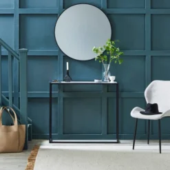 Dunelm Sullivan Black Slim Console Radiator Cover -Harmony Furniture Store 1000182192 alt01