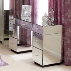 Dunelm Venetian 7 Drawer Dressing Table, Mirrored -Harmony Furniture Store 30054110 alt03