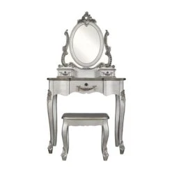 Dunelm Toulouse 3 Drawer Dressing Table Set With Mirror