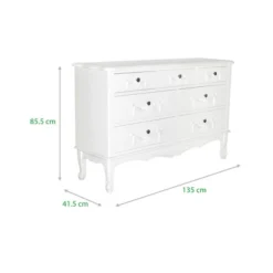 Dunelm Toulouse 7 Drawer Chest, Ivory -Harmony Furniture Store 30205873 alt03