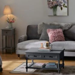 Dunelm Lucy Cane Grey Telephone Table 2 Dunelm Lucy Cane Grey Telephone Table -Harmony Furniture Store 30267545 alt03