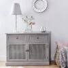 Dunelm Lucy Cane Grey Small Sideboard