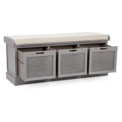 Dunelm Lucy Cane Grey Storage Bench -Harmony Furniture Store 30267548 alt03