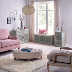 Dunelm Lucy Cane Grey Storage Bench -Harmony Furniture Store 30267548 alt05