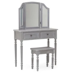 Dunelm Lucy Cane 2 Drawer Dressing Table Set With Mirror 2 Dunelm Lucy Cane 2 Drawer Dressing Table Set With Mirror -Harmony Furniture Store 30564558 alt03