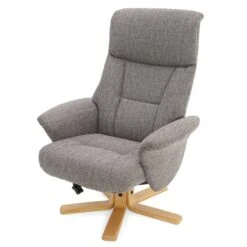 Dunelm Whitham Swivel Recliner Chair - Grey -Harmony Furniture Store 30583506 alt02