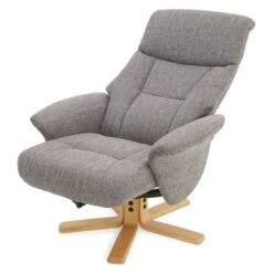 Dunelm Whitham Swivel Recliner Chair - Grey -Harmony Furniture Store 30583506 alt03