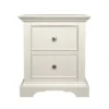 Dunelm Charlotte 2 Drawer Bedside Table, Ivory