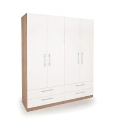 Harmony Hyde 4 Door 4 Drawer Wardrobe, White