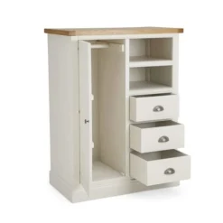 Dunelm Compton Small Wardrobe, Ivory & Oak -Harmony Furniture Store 30645271 alt04