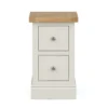 Dunelm Compton 2 Drawer Slim Bedside Table, Oak