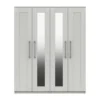 One Call Furniture Ethan 4 Door Wardrobe, Mirrored