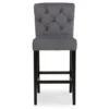 Dunelm Newbury Bar Stool Grey Velvet