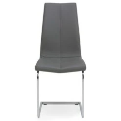 Dunelm Jamison Set Of 2 Faux Leather Grey Dining Chairs -Harmony Furniture Store 30668447 alt03