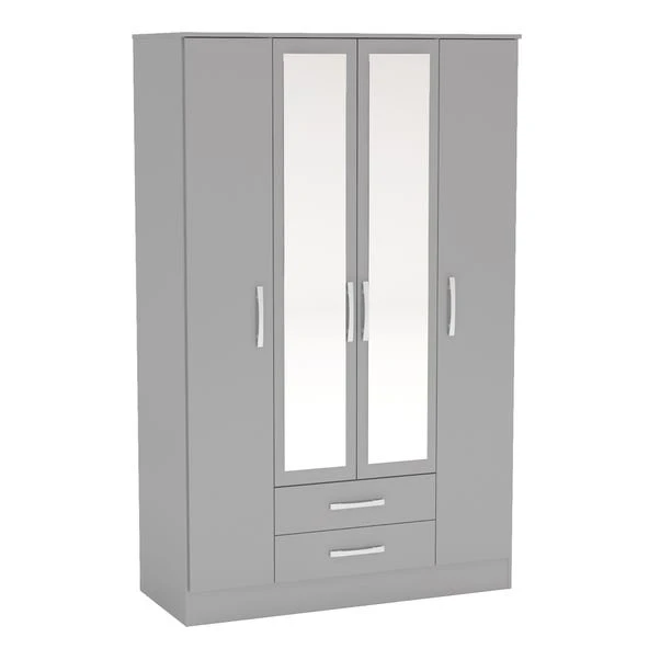 Birlea Lynx 4 Door Wardrobe Mirrored Birlea Lynx 4 Door Wardrobe Mirrored -Harmony Furniture Store 30693714 alt01