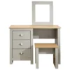 GFW Lancaster 3 Drawer Dressing Table Set With Mirror
