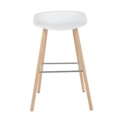 Dunelm Erik White Bar Stool -Harmony Furniture Store 30711152 alt02