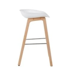Dunelm Erik White Bar Stool -Harmony Furniture Store 30711152 alt03
