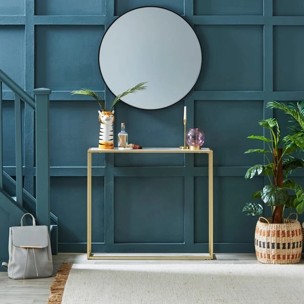 Dunelm Sullivan Gold Effect Slim Console Radiator Cover Dunelm Sullivan Gold Effect Slim Console Radiator Cover -Harmony Furniture Store 30712354 alt01