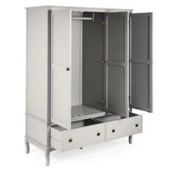 Dunelm Clara Triple Wardrobe, Grey -Harmony Furniture Store 30712489 alt03