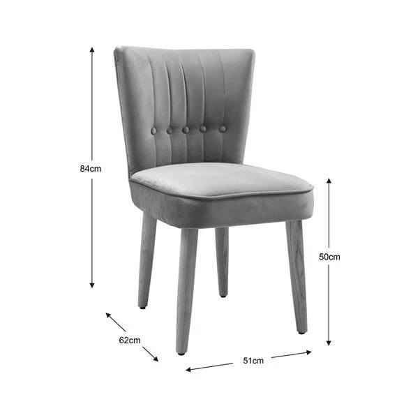 Dunelm Isla Velvet Dining Chair Dunelm Isla Velvet Dining Chair -Harmony Furniture Store 30713369 alt09