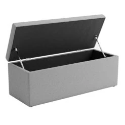 Dunelm Oswald Faux Wool Buttoned Ottoman Bench -Harmony Furniture Store 30726579 alt03