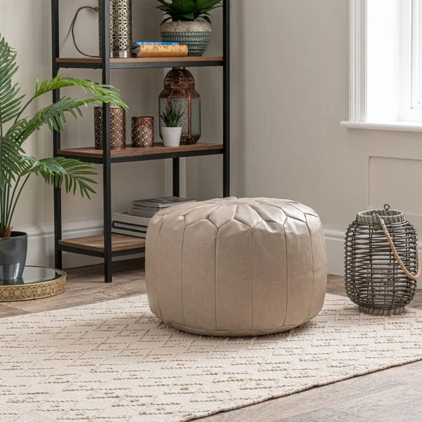 Dunelm Moroccan Stitched Pebble Pouffe Dunelm Moroccan Stitched Pebble Pouffe -Harmony Furniture Store 30727044