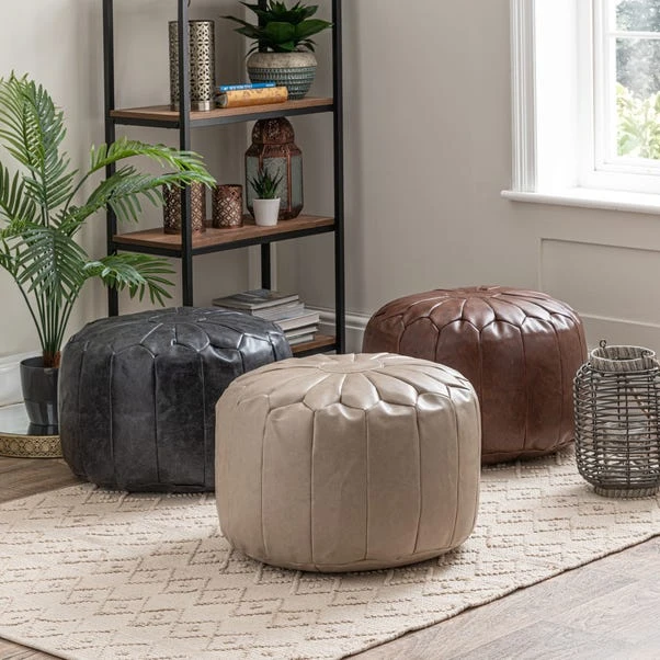 Dunelm Moroccan Stitched Pebble Pouffe Dunelm Moroccan Stitched Pebble Pouffe -Harmony Furniture Store 30727044 alt07