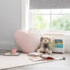Dunelm Kid's Isla Heart Pouffe Blush