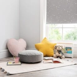 Dunelm Kid's Isla Circle Pouffe Light Grey -Harmony Furniture Store 30727063 alt05
