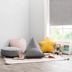 Dunelm Kid's Isla Circle Pouffe Light Grey -Harmony Furniture Store 30727063 alt06