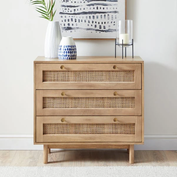 Dunelm Indi 3 Drawer Chest, Mango Wood Dunelm Indi 3 Drawer Chest, Mango Wood -Harmony Furniture Store 30727645